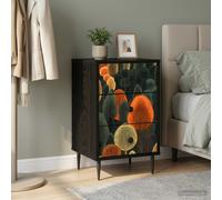 vidaXL Armadio da Notte ZAANDAM Rovere Nero 36 x 33 x 61 cm