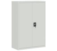 Armadio per ufficio 90x40x140 cm in acciaio grigio