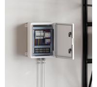 vidaXL Armadio di Controllo Grigio 37 x 19,5 x 40 cm Plastica ABS