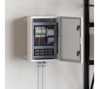 vidaXL Armadio di Controllo Grigio 42 x 19,5 x 50 cm Plastica ABS