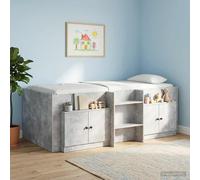 vidaXL Armadietto per letto 2 pcs Grigio Cemento 66 x 35 x 48 cm, Ripostiglio per camera, unità modulare, comodino rettangolare, design minimalista, mobile funzionale, organizer moderno