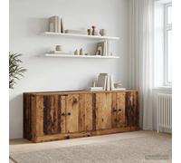 vidaXL Armadio di stoccaggio per letto a soppalco 2 pz Legno antico