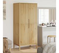vidaXL Armadio FLORO Marrone Cera 77x53x171 cm Legno Massello di Pino