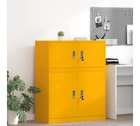 vidaXL Armadio Giallo senape 90 x 40 x 40 cm Acciaio