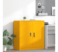 vidaXL Armadio Giallo senape 90 x 40 x 90 cm Acciaio