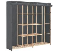 vidaXL Armadio Grigio 173x40x170 cm in Tessuto