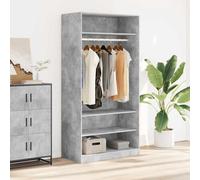 vidaXL Armadio Grigio Cemento 100x50x200 cm in Legno Multistrato