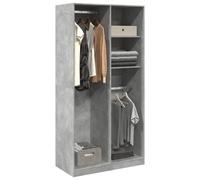 vidaXL Armadio Grigio Cemento 100x50x200 cm in Legno Multistrato, Armadio con Ruote, armadietto portaoggetti, credenza, Mobile portaoggetti