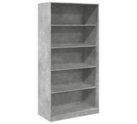 vidaXL Armadio Grigio Cemento 100x50x200 cm in Legno Multistrato