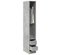 vidaXL Armadio Grigio Cemento 30x50x200 cm in Legno Multistrato