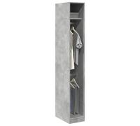 vidaXL Armadio Grigio Cemento 30x50x200 cm in Legno Multistrato