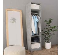 vidaXL Armadio Grigio Cemento 50x50x200 cm in Legno Multistrato