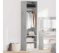 vidaXL Armadio Grigio Cemento 50x50x200 cm in Legno Multistrato