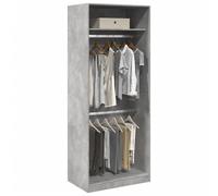 vidaXL Armadio Grigio Cemento 80x50x200 cm in Legno Multistrato