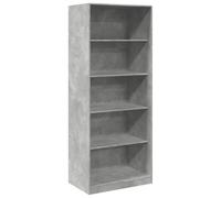 vidaXL Armadio Grigio Cemento 80x50x200 cm in Legno Tecnico