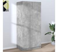 vidaXL Armadio Grigio Cemento 80x52x180 cm in Legno Multistrato