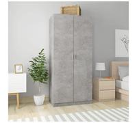 VIDAXL - Armadio Grigio Cemento 90x52x200 cm in Legno Multistrato