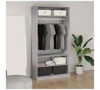 vidaXL Armadio Grigio Sonoma 100x50x200 cm in Legno Multistrato
