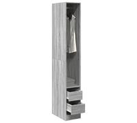 vidaXL Armadio Grigio Sonoma 30x50x200 cm in Legno Multistrato