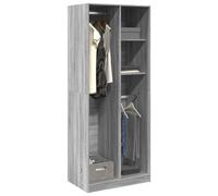 vidaXL Armadio Grigio Sonoma 80x50x200 cm in Legno Multistrato