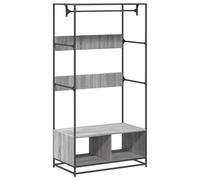 vidaXL Armadio Grigio Sonoma 90x50x180 cm in Truciolato, Mobile portaoggetti, Guardaroba, Mobile per Camera da Letto, armadietto portaoggetti
