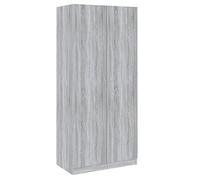 vidaXL Armadio Grigio Sonoma 90x52x200 cm in Legno Multistrato