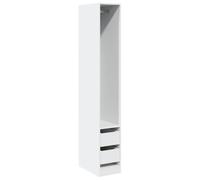 vidaXL Armadio Bianco 30x50x200 cm in Legno Multistrato, Armadio con Ruote, armadietto portaoggetti, credenza, Mobile portaoggetti, Guardaroba