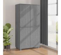 vidaXL Armadio HAMAR Grigio Scuro 89x50x180 cm Legno Massello di Pino