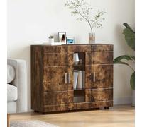 vidaXL Armadio in Legno Rovere fumé Legno ingegnerizzato