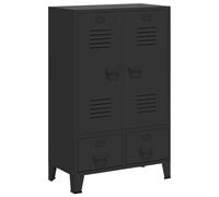 vidaXL Armadio in Metallo in Stile Industriale 67x35x107 cm Nero