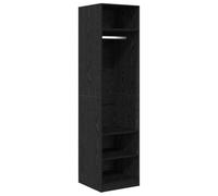 vidaXL Armadio in Rovere Nero, 50 x 200 cm, con 4 Ripiani, Stile Moderno, autoportante, per Uso Interno, Richiede Montaggio, salvaspazio, Finitura Opaca e Superficie Liscia, Mobile per la Camera da