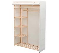vidaXL Armadio in Stoffa e Legno 5 Ripiani Guardaroba Porta Scarpe Salvaspazio