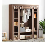 vidaXL Armadio in Tessuto con Scomparti e Aste 45x150x176 cm Marrone