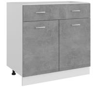 VIDAXL - Armadio Inferiore Cassetto Grigio Cemento 80x46x81,5Multistrato