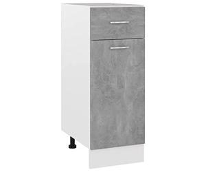 vidaXL Armadio Inferiore Cassetto “Lyon” Grigio Cemento 30x46x81,5