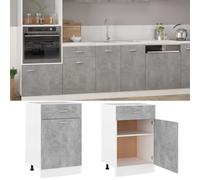 vidaXL Armadio Inferiore Cassetto “Lyon” Grigio Cemento 50x46x81,5