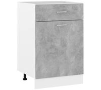 vidaXL Armadio Inferiore Cassetto Grigio Cemento 50x46x81,5Multistrato