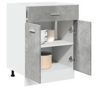vidaXL Armadio Inferiore Cassetto Grigio Cemento 60x46x81,5Multistrato