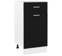vidaXL Armadio Inferiore Cassetto Nero 40x46x81,5cm Legno Multistrato