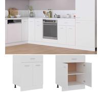 vidaXL Armadio Inferiore con Cassetto “Lyon” Bianco 60x46x81,5 cm