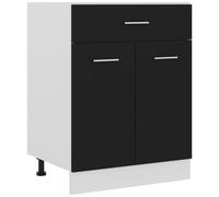 vidaXL Armadio Inferiore con Cassetto Nero 60x46x81,5 cm Multistrato