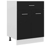 VidaXL Armadio Inferiore con Cassetto Nero 60x46x81,5 cm Multistrato