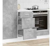 vidaXL Armadio Inferiore “Lyon” Grigio Cemento 40x46x81,5cm