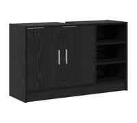 vidaXL Armadio Lavabo Rovere Nero 90x29x55 cm Legno Ingegnerizzato
