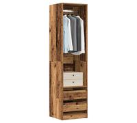 vidaXL Armadio Legno Antico 50x50x200 cm in Legno Multistrato
