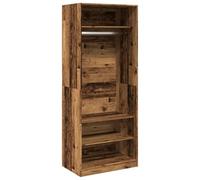 vidaXL Armadio Legno Antico 80x50x200 cm in Legno Multistrato, Mobile portaoggetti, Guardaroba, Mobile per Camera da Letto, armadietto portaoggetti