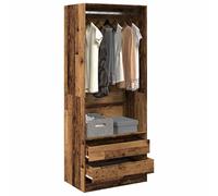 vidaXL Armadio Legno Antico 80x50x200 cm in Legno Multistrato