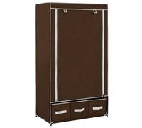 vidaXL Armadio Marrone 87x49x159 cm in Tessuto
