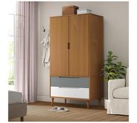 VIDAXL - Armadio Marrone 90x55x175 Cm In Legno Massello Di Pino