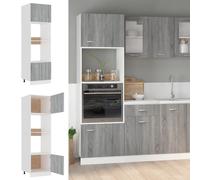 vidaXL Armadio Microonde Grigio Sonoma 60x57x207 cm Legno Multistrato